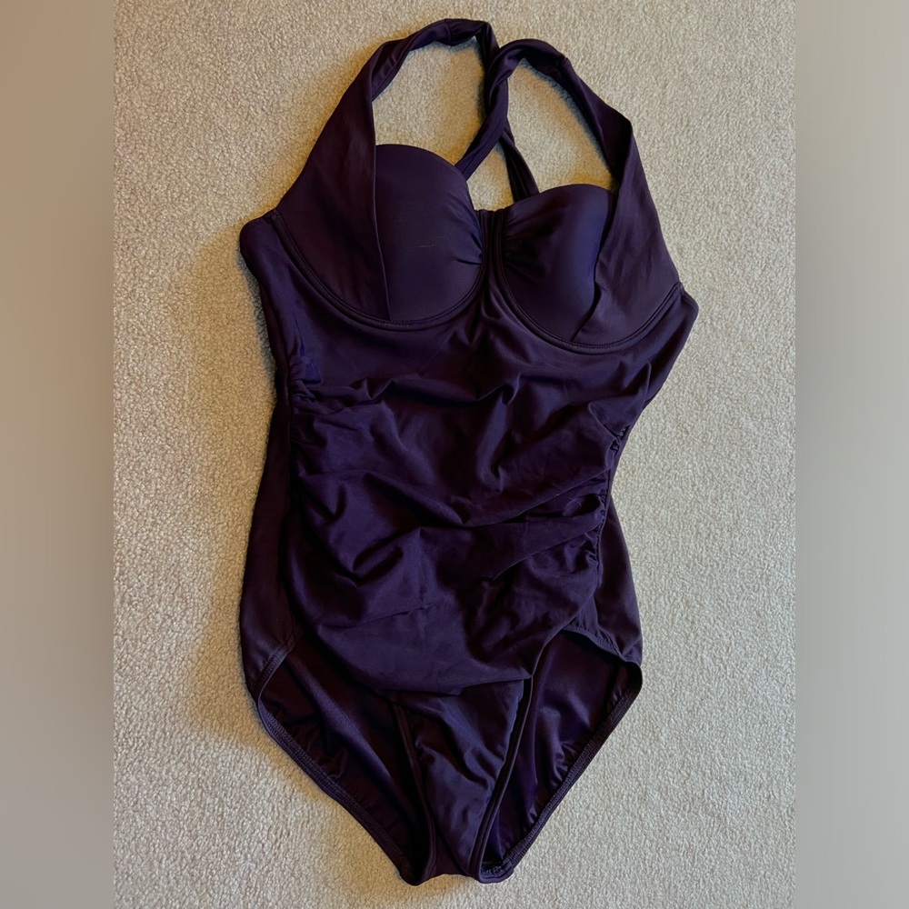 Lands' End Deep Purple Swimwear
